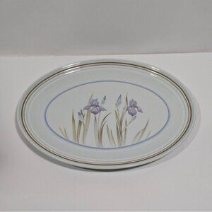 Royal Doulton Blue Iris Oval Serving Platter 13.25" Lambethware England